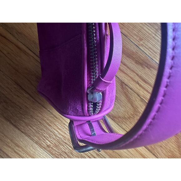 Vintage Ann Taylor Purple Suede Baguette Bag – Genuine Leather - Picture 5 of 8